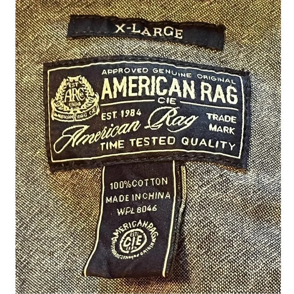 AMERICAN RAG MEN'S BUTTON DOWN LONG SLEEVE WASHED VINTAGE RED SIZE XL - Picture 6 of 8